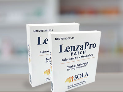 LenzaPro Patch Lidocaine 4% / Menthol 4%