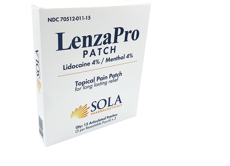 LenzaPro Patch Lidocaine 4% / Menthol 4%